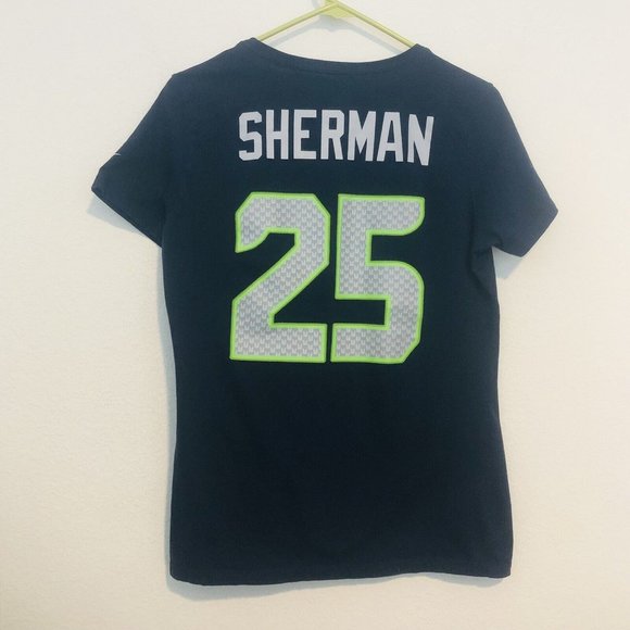 Super Bowl XLIX Seattle Seakhawks Nike Shirt #25 Richard Sherman Slim Large - Picture 5 of 12